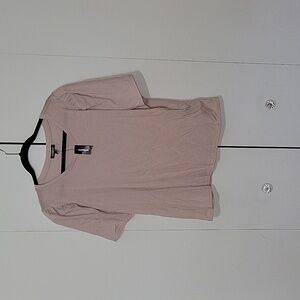 Express Light Pink Puff Sleeve Ruffled Blouse